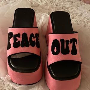 Delia’s platform Peace Out sandals